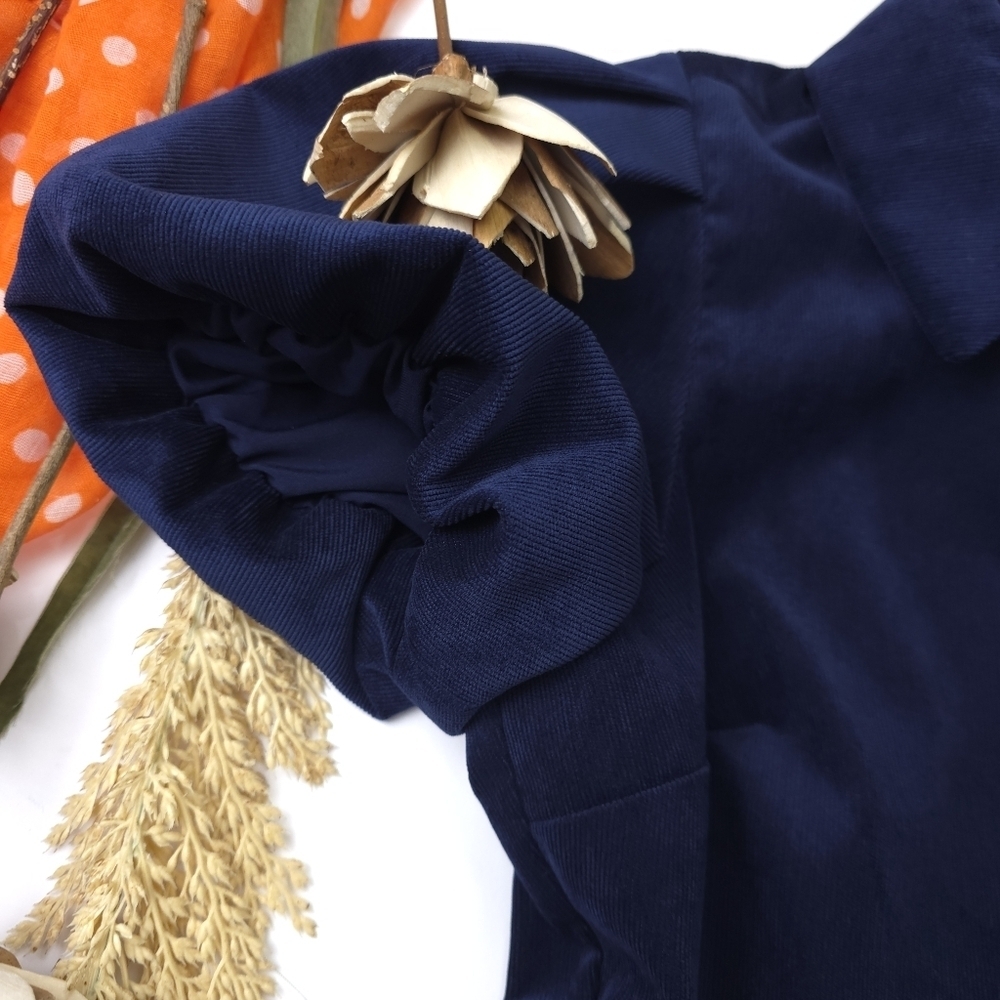 Crown Navy Blue Button-Up Maxi Dress Sz Xs - Picture 9 of 11